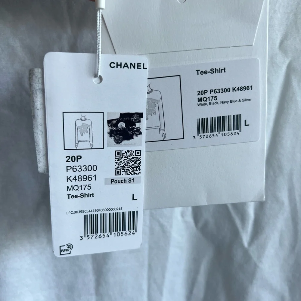 CHANEL COCO CHANEL LOGO SEQUINS LONG-SLEEVE SHIRT